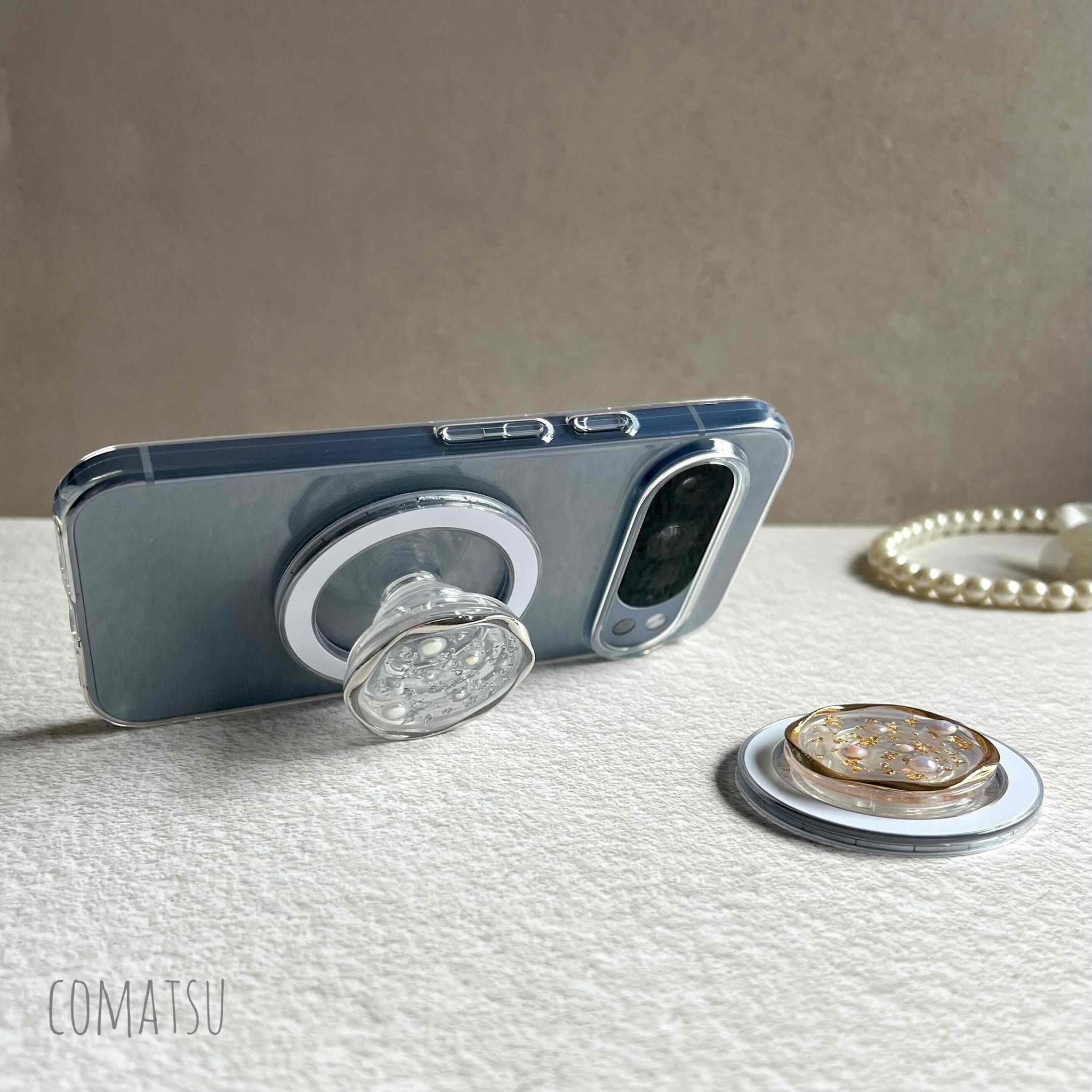 大人ニュアンス仕立て.゜ マグネットグリップソケット+MagSafeスマホケース SET モバイルカバー | 10枚目